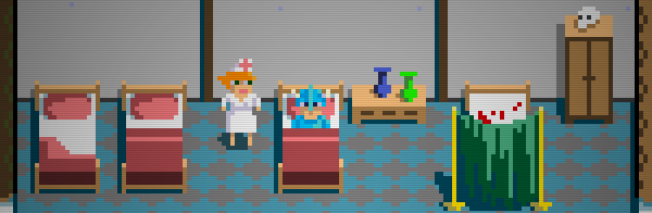 screen of clinic from game.