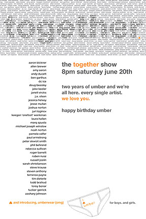 The postcard for Together show.