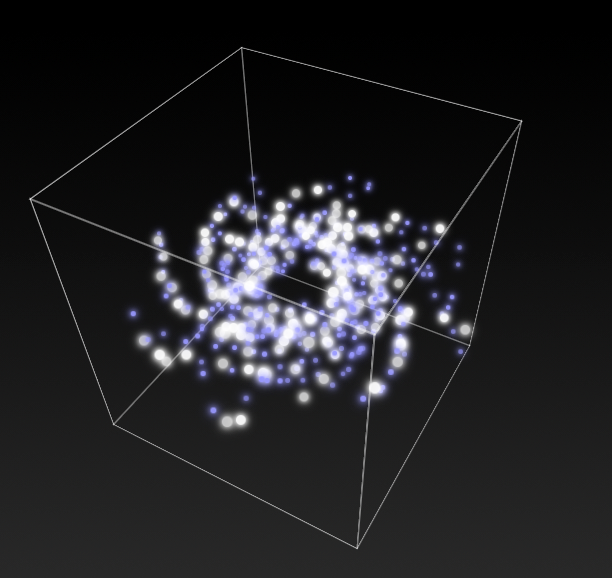 Screenshot of 3D CSS3 Galaxy.