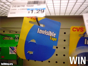 invisible tape win